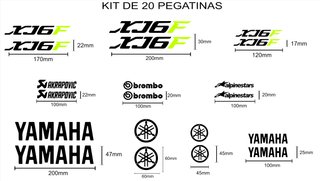 Kit 20 Pegatinas Yamaha XJ6F en dos colores