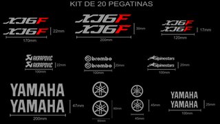 Kit 20 Pegatinas Yamaha XJ6F en dos colores