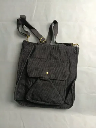 Bolso de pana marrón mujer