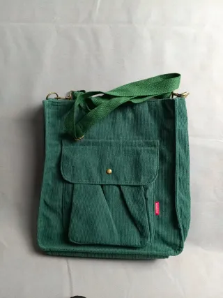 Bolso de pana marrón mujer