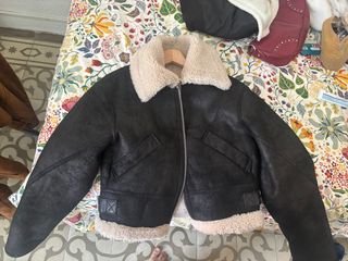 Chaqueta Mango Negra y Beige