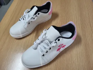 Zapatillas blancas con flamencos Talla 39