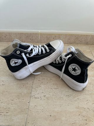Zapatillas Converse All Star Negras Plataforma