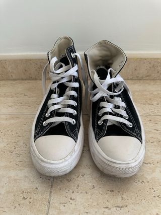 Zapatillas Converse All Star Negras Plataforma