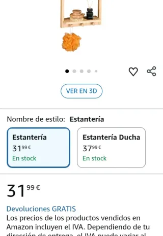 Estantería de madera para baño