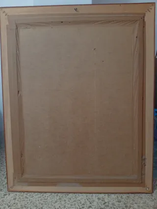 Cuadro Grande Vintage Floral Marco Madera