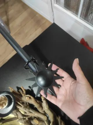 Cortinas de salón beige y negro