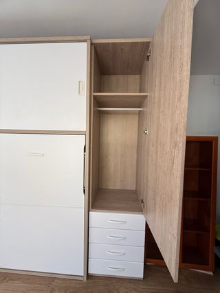 Cama abatible con armario integrado