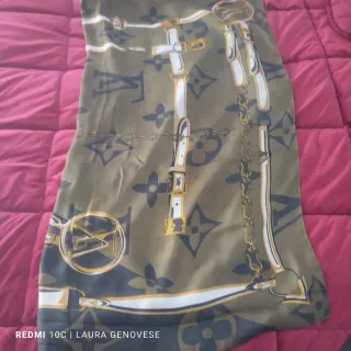 Sciarpa Louis Vuitton Nera e Oro