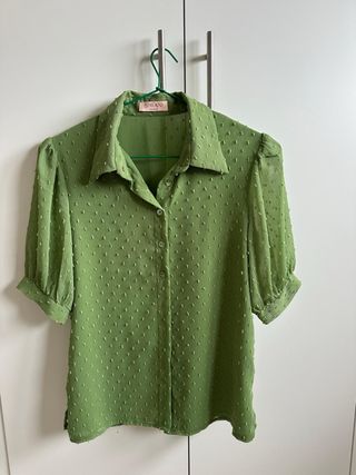 Blusa Bimani verde con puntos