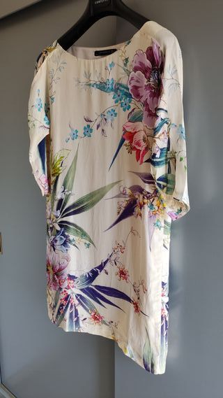 Vestido Zara Woman Estampado Flores