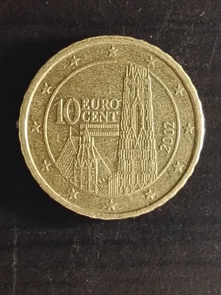 Moneda 10 céntimos Austria 2002