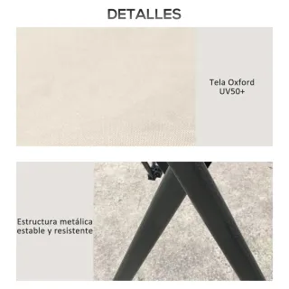 Carpa Plegable Ajustable Beige y Marrón