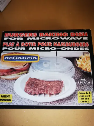 Plato para hamburguesas microondas