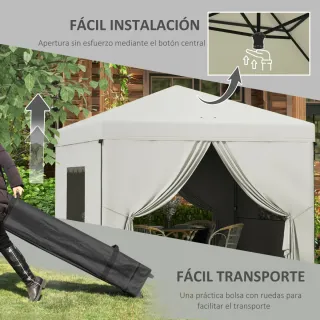 Carpa Pop-Up 3x3m con 4 Cortinas