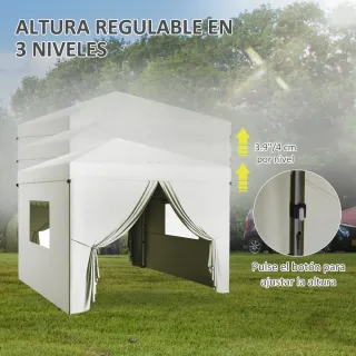 Carpa Pop-Up 3x3m con 4 Cortinas