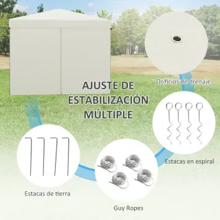 Carpa Pop-Up 3x3m con 4 Cortinas