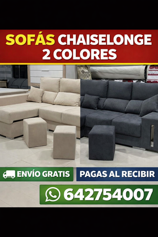 Sofá Chaiselongue 2 Colores