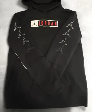 Jordan sudadera negra hoodie hombre M logo grande