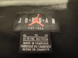 Jordan sudadera negra hoodie hombre M logo grande