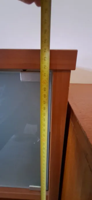 Mueble auxiliar madera y cristal