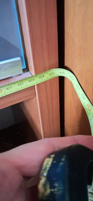 Mueble auxiliar madera y cristal