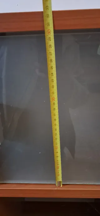 Mueble auxiliar madera y cristal