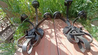 Pareja Apliques Hierro Forjado 45cm