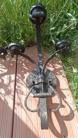 Pareja Apliques Hierro Forjado 45cm