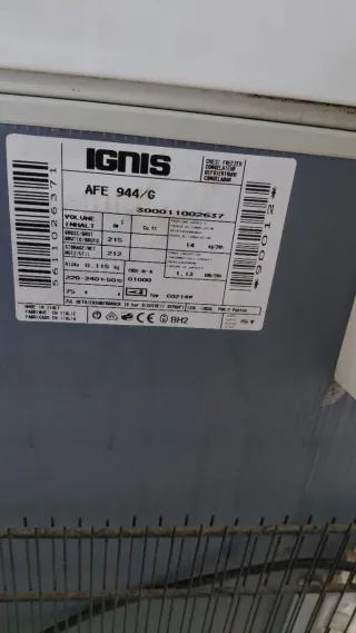 Congelador horizontal IGNIS blanco