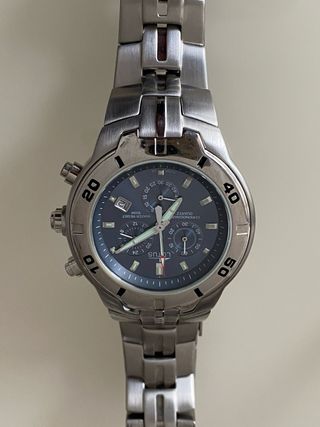 Lotus Cronógrafo Acero 100M Caja Excelente Estado