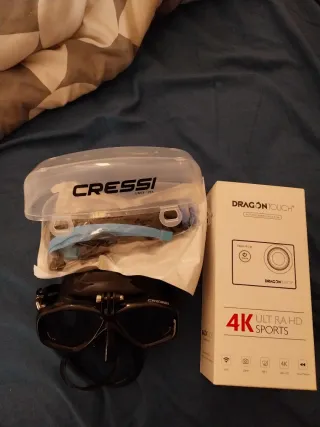 Máscara Cressi con soporte GoPro