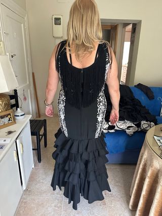 Vestido Flamenco Negro y Blanco