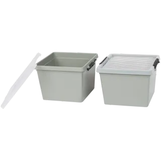 Scatole di stoccaggio in plastica blu