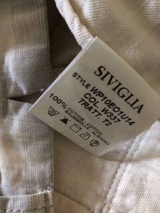 Pantalone uomo White Siviglia tg 32 100% cotone