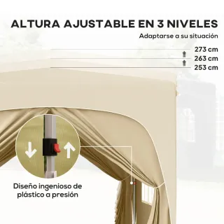 Cenador Plegable 3x3m Beige