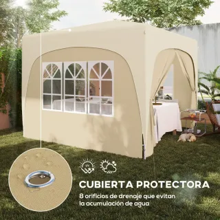 Cenador Plegable 3x3m Beige
