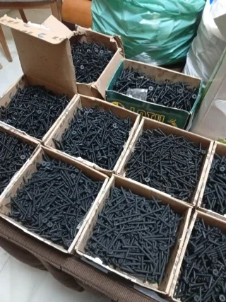 Lote de tornillos negros