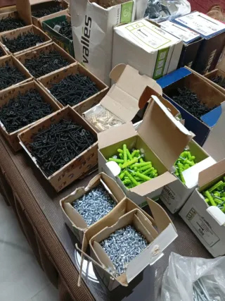 Lote de tornillos negros