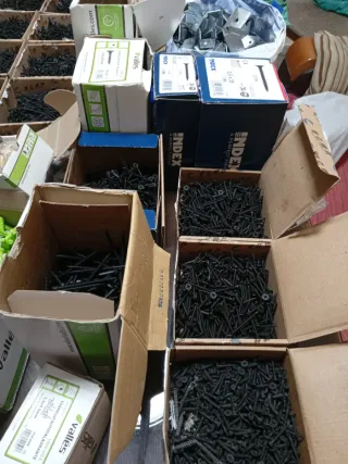 Lote de tornillos negros