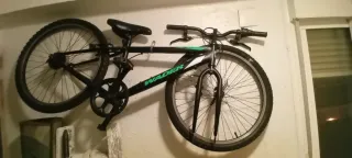 Bicicleta Montaña WADER Negra/Verde Rueda Nueva