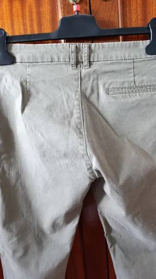 Pantalón chino mujer pitillo verde