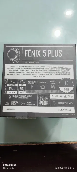 Ocasión Garmin Fenix 5 Plus GPS Smartwatch