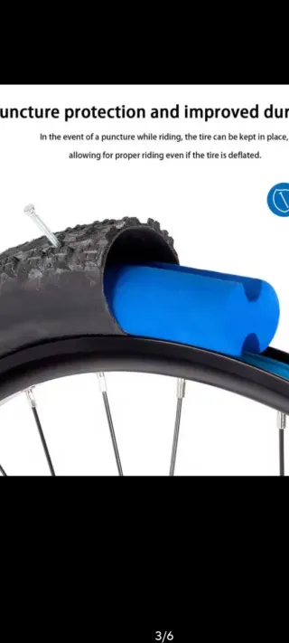2 Tiras antipinchazos para bicicleta