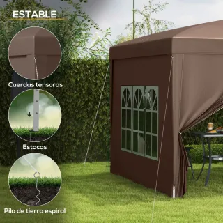 Carpa Plegable 3x3m con 4 Paredes
