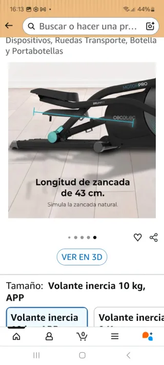 Bicicleta Elíptica Cecotec Motorpro Casi Nueva