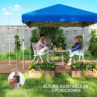 Carpa Plegable 3x3m con 2 Paredes