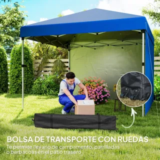 Carpa Plegable 3x3m con 2 Paredes