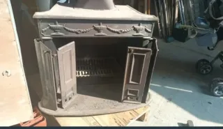 Chimenea leña metal fundición