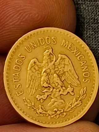 Moneda oro 5 pesos mexicanos